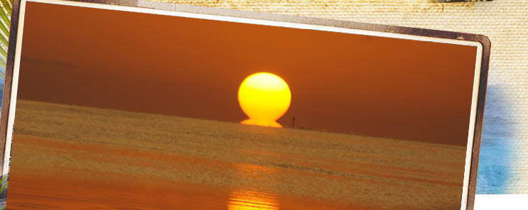 Sonnenuntergang auf den Golf von Mexiko